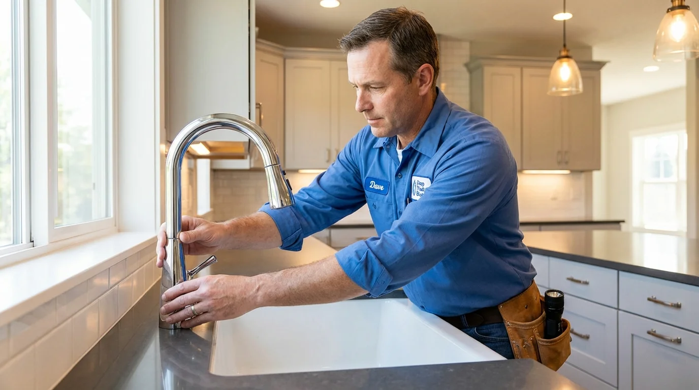 Kitchen faucet installation by Johns Plumbing LLC in Dinuba